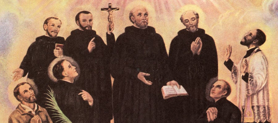 Painting depicting The Canadian Martyrs