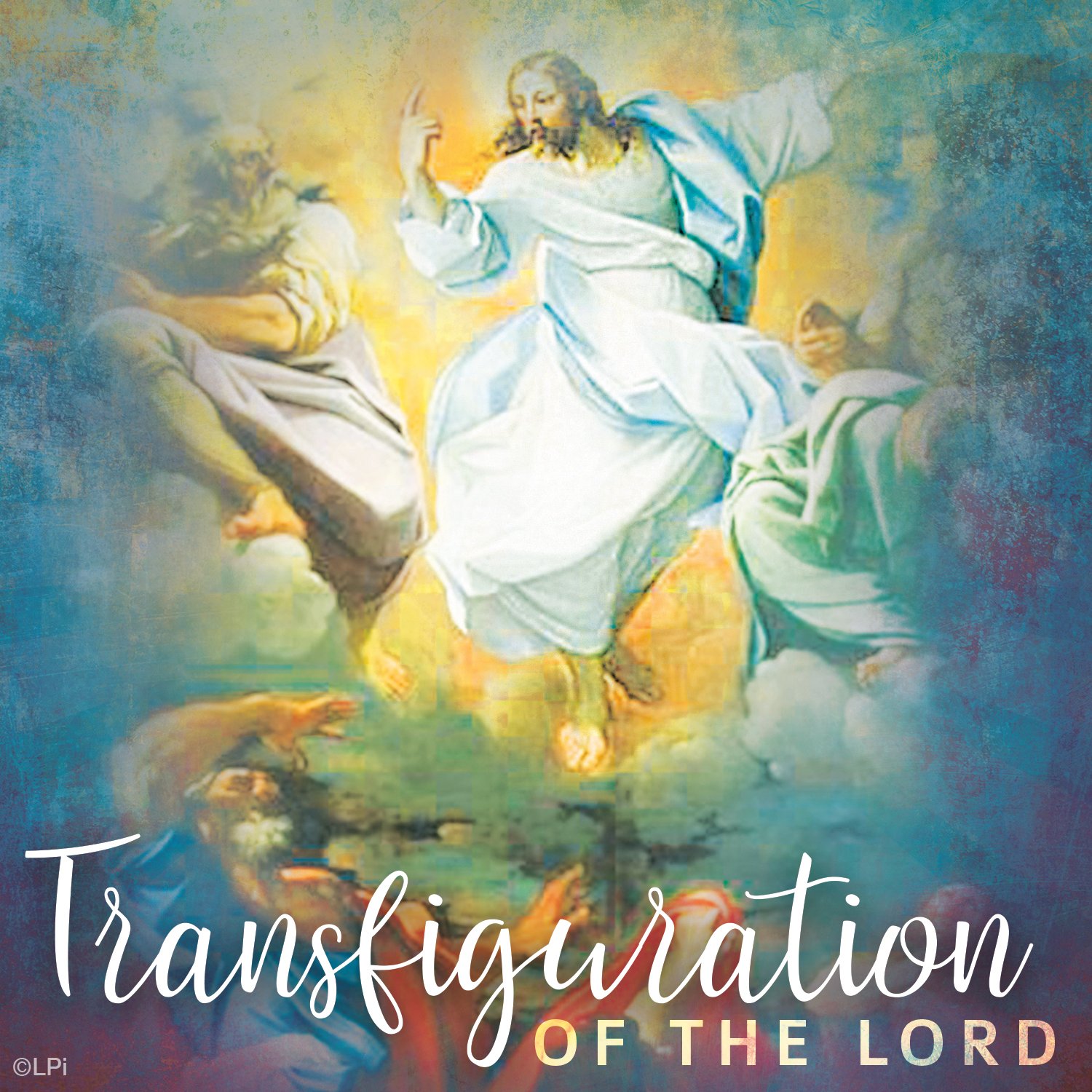 Illustration depicting the transfiguration of Jesus