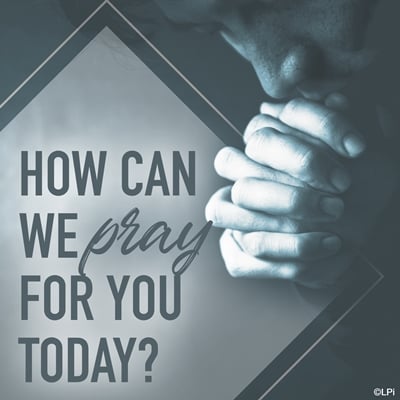 image of praying hands with text How can we pray for you today