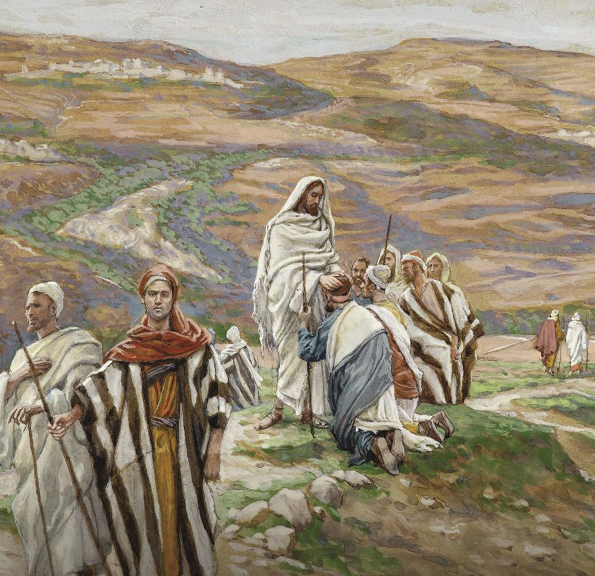 Illustration of Jesus with His followers