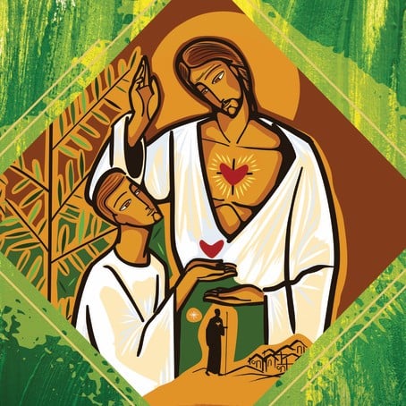 Illustration of Jesus with a disciple