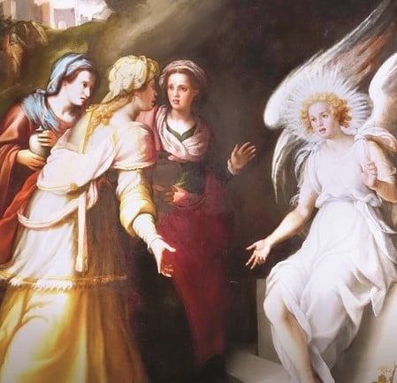 Painting depicting the women at Christ's empty tomb