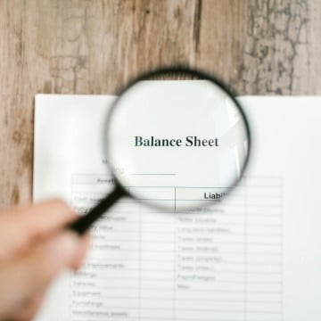 photo of a Balance Sheet page
