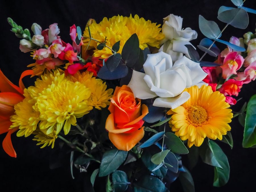 Photo of a bouquet of flowers